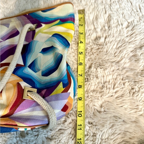 Missoni Multicolor Abstract Bucket leather canvas Shoulder Bag - Picture 12 of 15